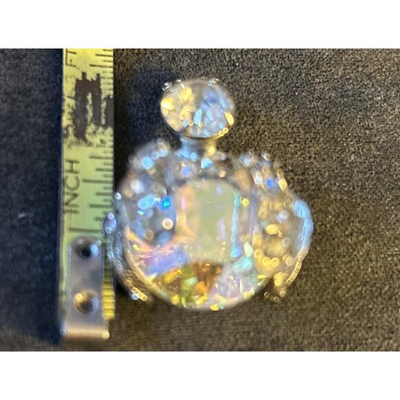 Warner Silver Tone Bee Pin Brooch Aurora Borealis Rhinestones Vintage Estate Bug - Picture 5 of 7